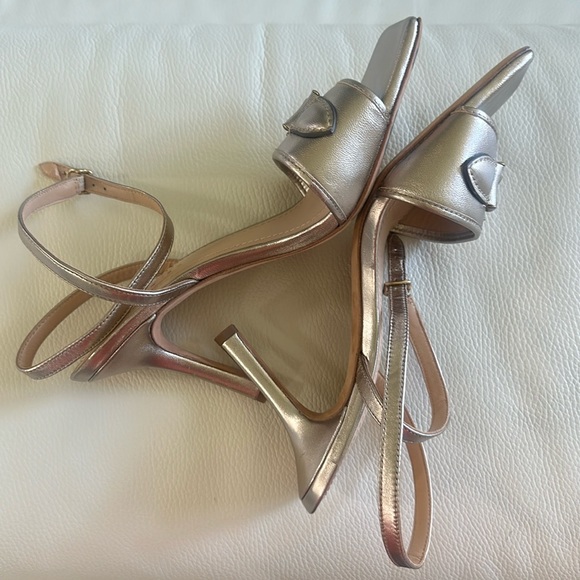 COACH Kyra Metallic Leather Sandal - Picture 11 of 16